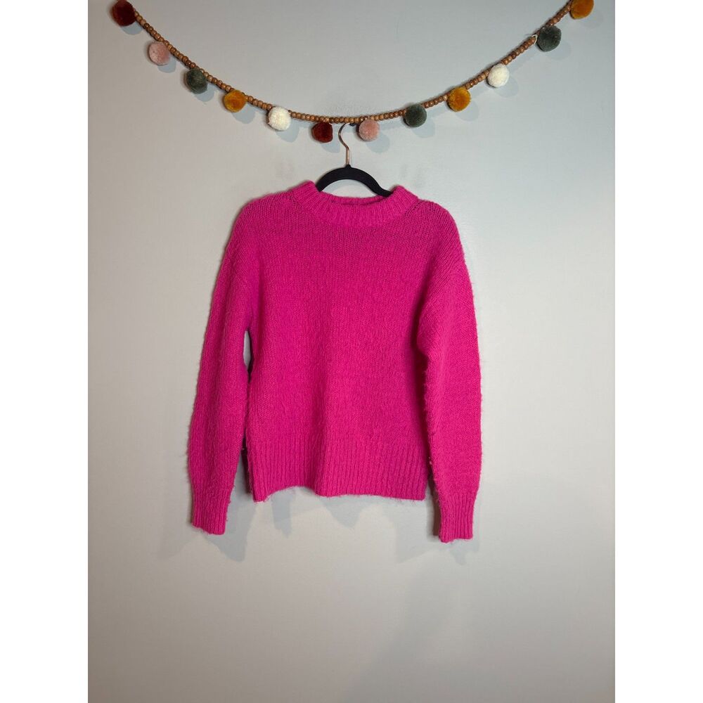 A New Day pink magenta eyelash fuzzy sweater